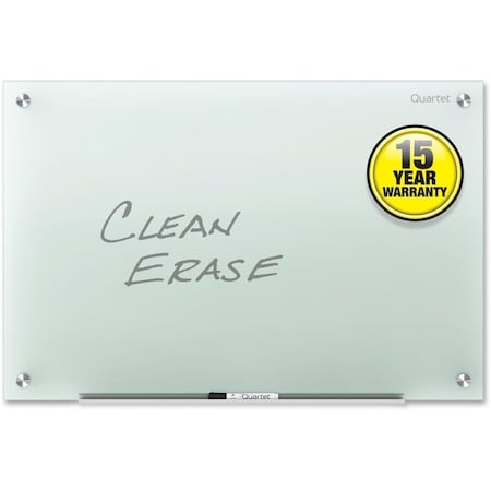 Quartet Glass Marker Board, Infinity, Frameless, 3'x2', Frost QRTG3624F